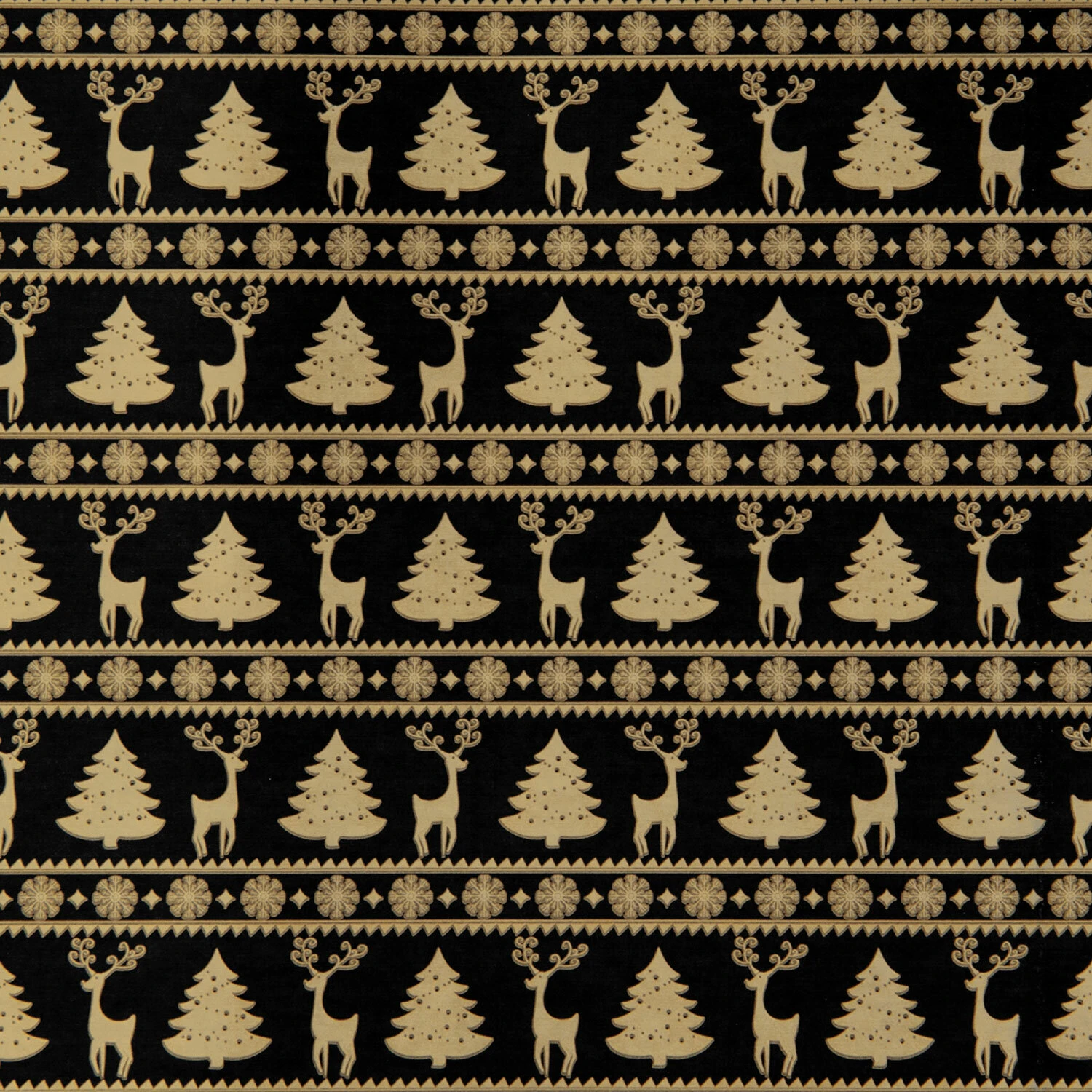 Бумага упаковочная новогодняя "Black&Gold" 70х100 см, 10 дизайнов