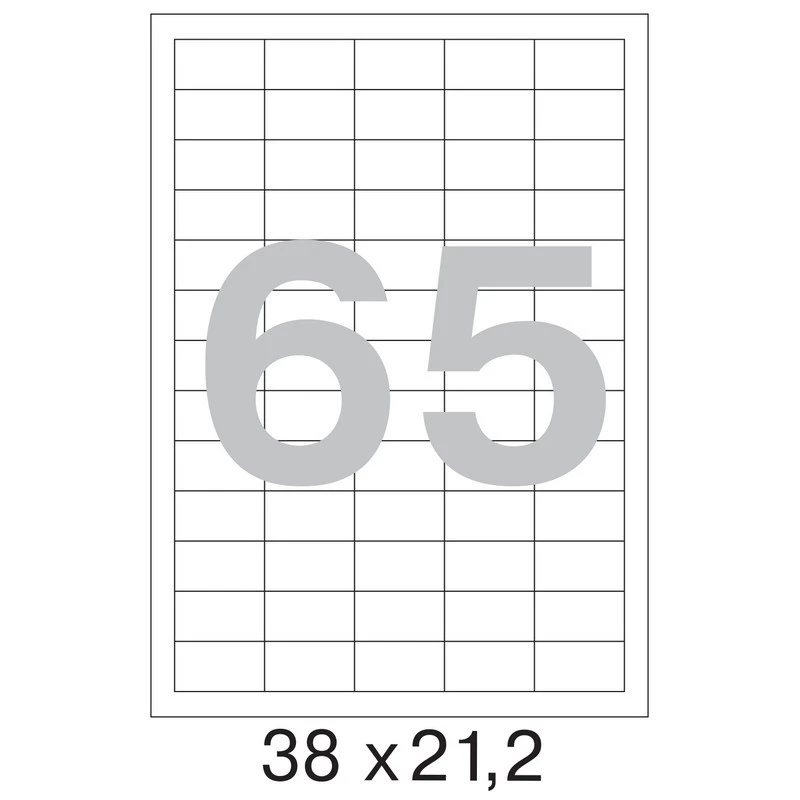 Этикетки самоклеящиеся Office Label 38х21,2 мм/65 шт. на листе А4 (100 л.
