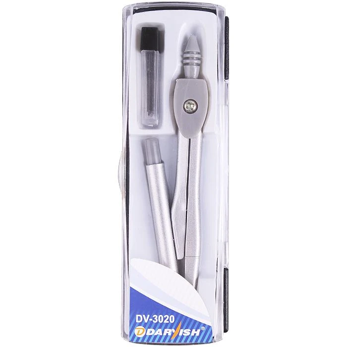 Циркуль метал. "Darvish" в пластиковом пенале + грифели