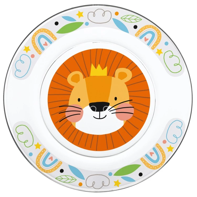 Тарелка "Львенок", 19,5 см, стекло Тарелка "Львенок", 19,5 см, стекло