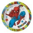 Человек - паук. Набор бумажных тарелок, желтый, 6 шт d=180 мм.