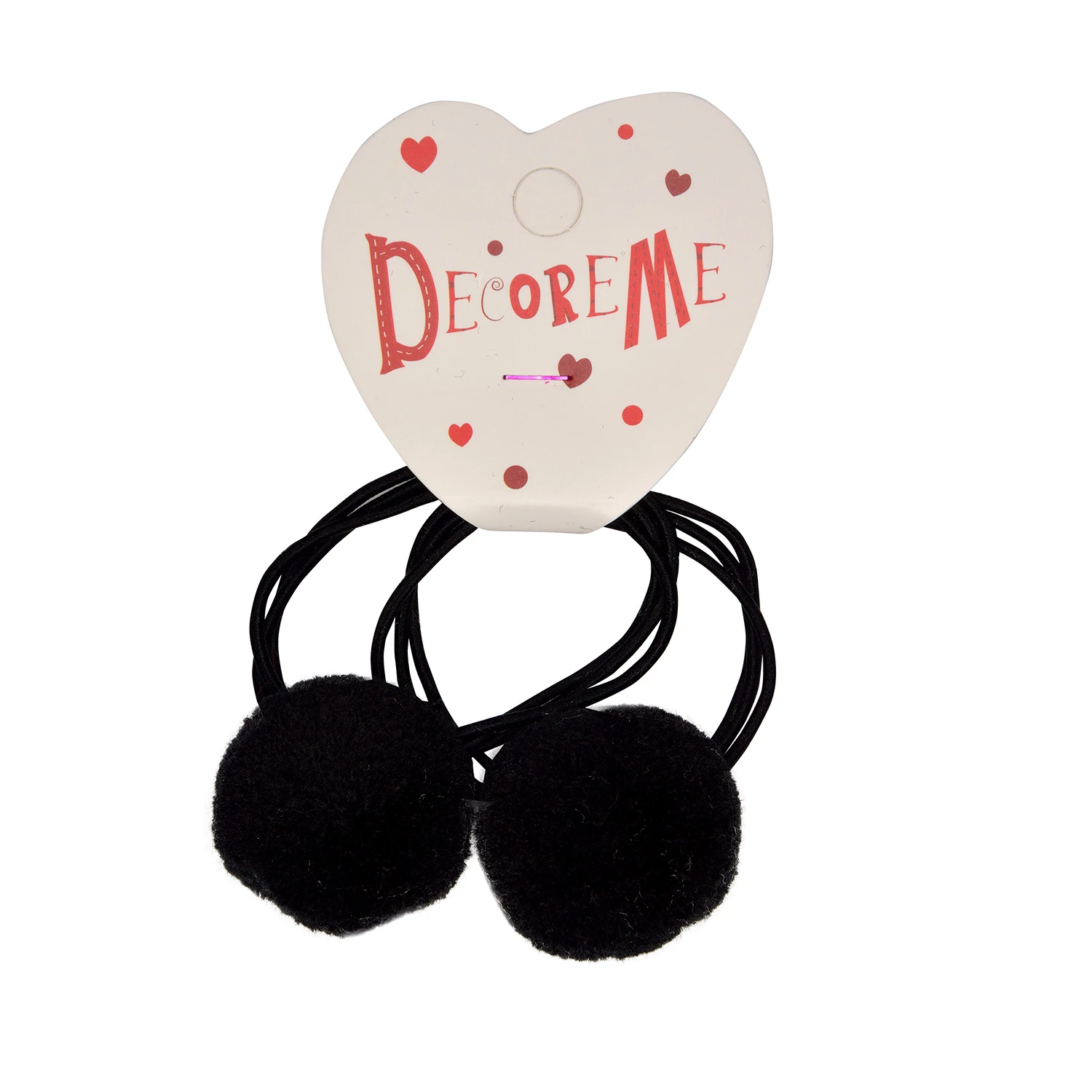 РЕЗИНКА ДЛЯ ВОЛОС С ПОМПОНАМИ "МЯГКИЕ ШАРИКИ" 2 ШТ, 5 ЦВЕТОВ