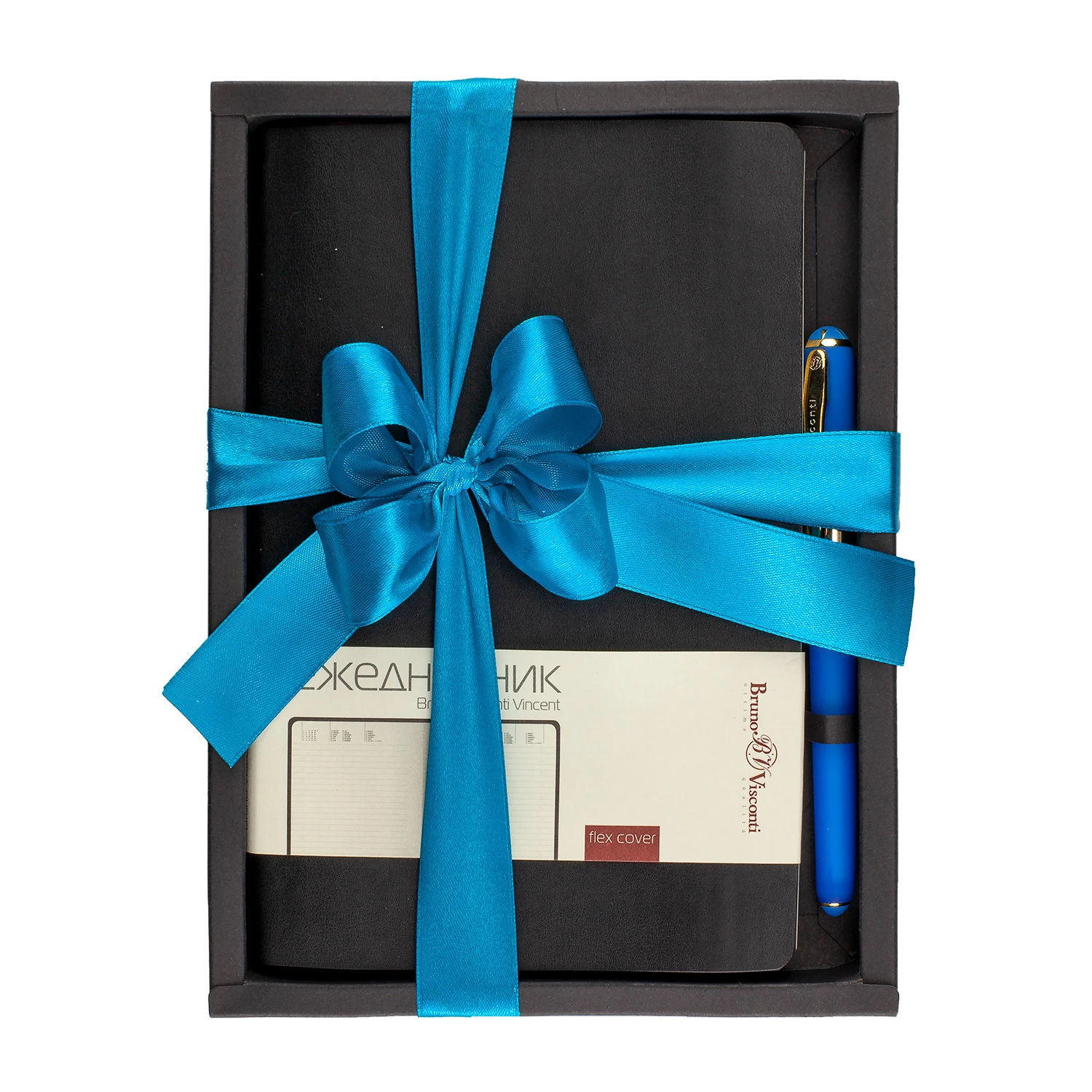 НАБОР ПОДАРОЧНЫЙ А5 "VINCENT" (ЧЕРНЫЙ ЕЖЕДНЕВНИК И РУЧКА)