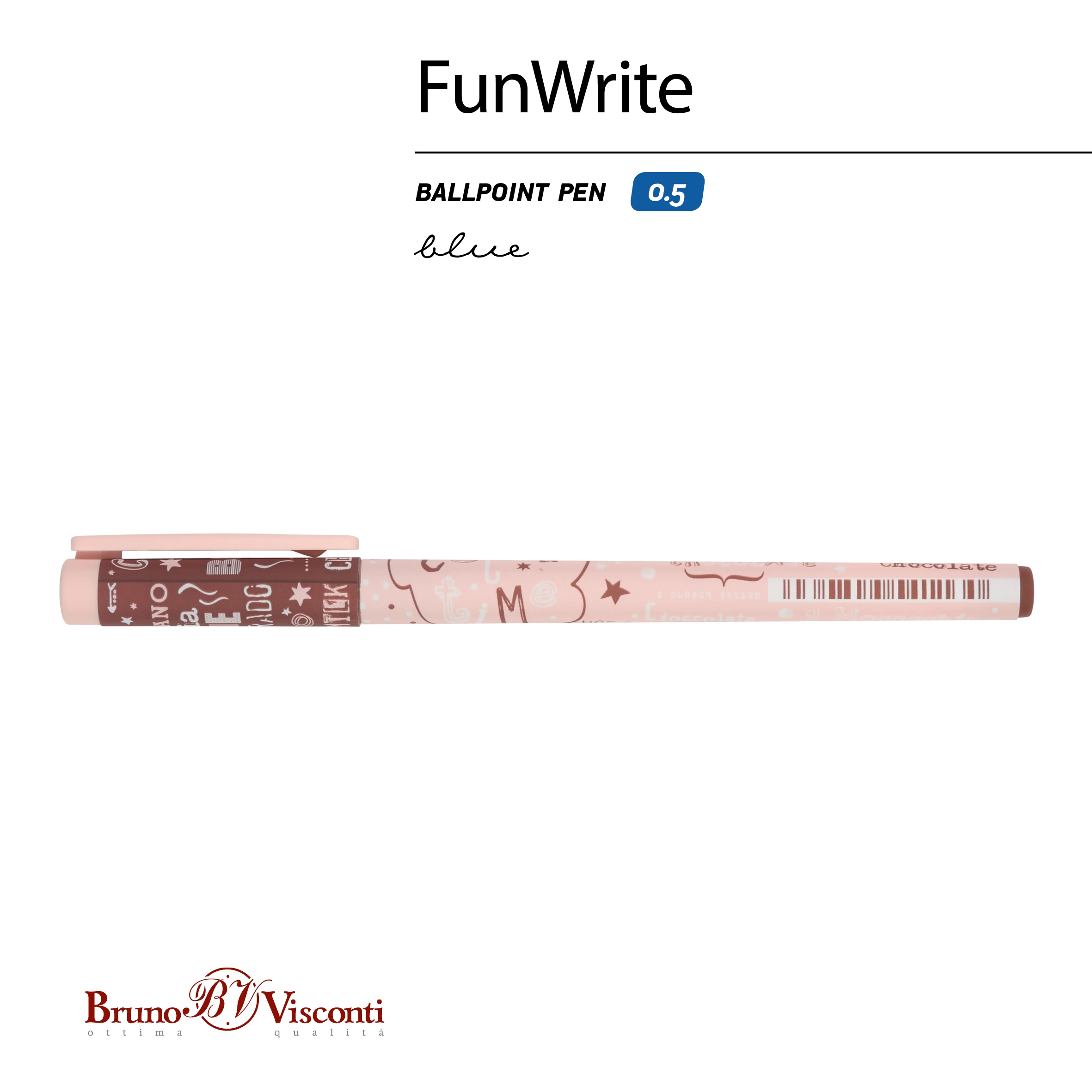 РУЧКА "FunWrite. Coffee Time. Глясе" ШАРИКОВАЯ, 0.5 ММ, СИНЯЯ РУЧКА "FunWrite. Coffee Time. Глясе" ШАРИКОВАЯ, 0.5 ММ, СИНЯЯ