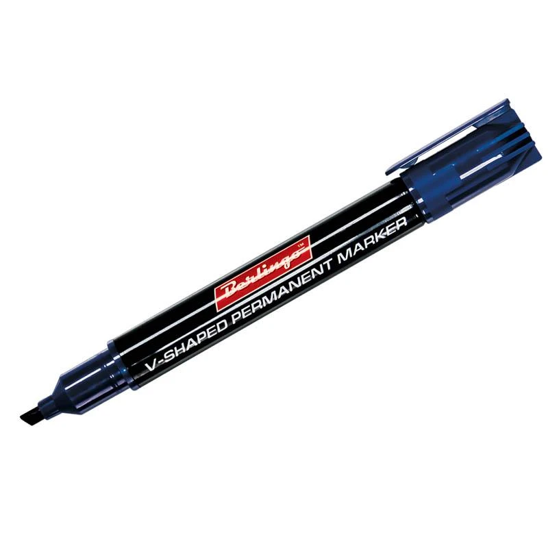 Маркер перманентный синий, скошенный, 0,5-4мм: BMc_04602  штр.:  4260107465454
