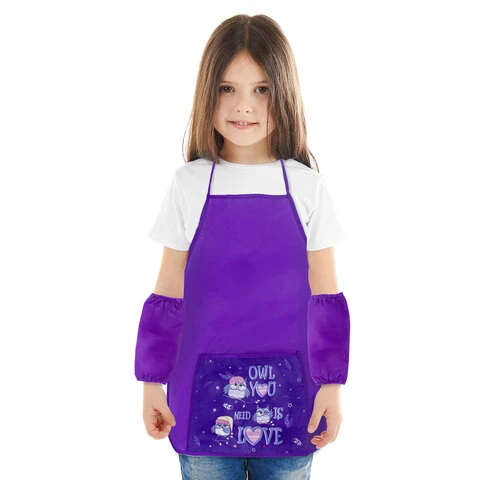 Фартук с нарукавниками ПИФАГОР, 44x55 см, 1 карман, дизайн на кармане, Фартук с нарукавниками ПИФАГОР, 44x55 см, 1 карман, дизайн на кармане,