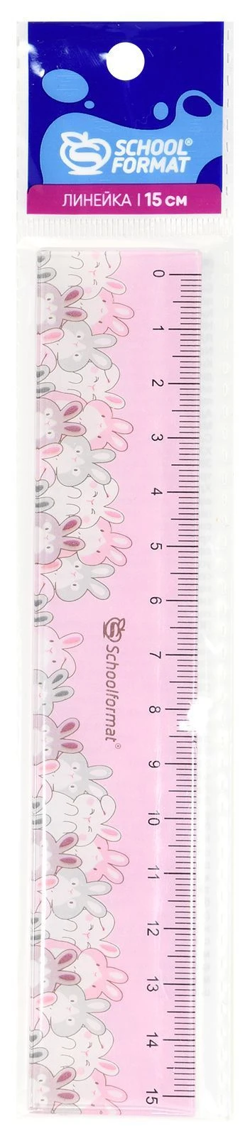 Линейка Schoolformat 15 см пластик с рисунком Линейка Schoolformat 15 см пластик с рисунком