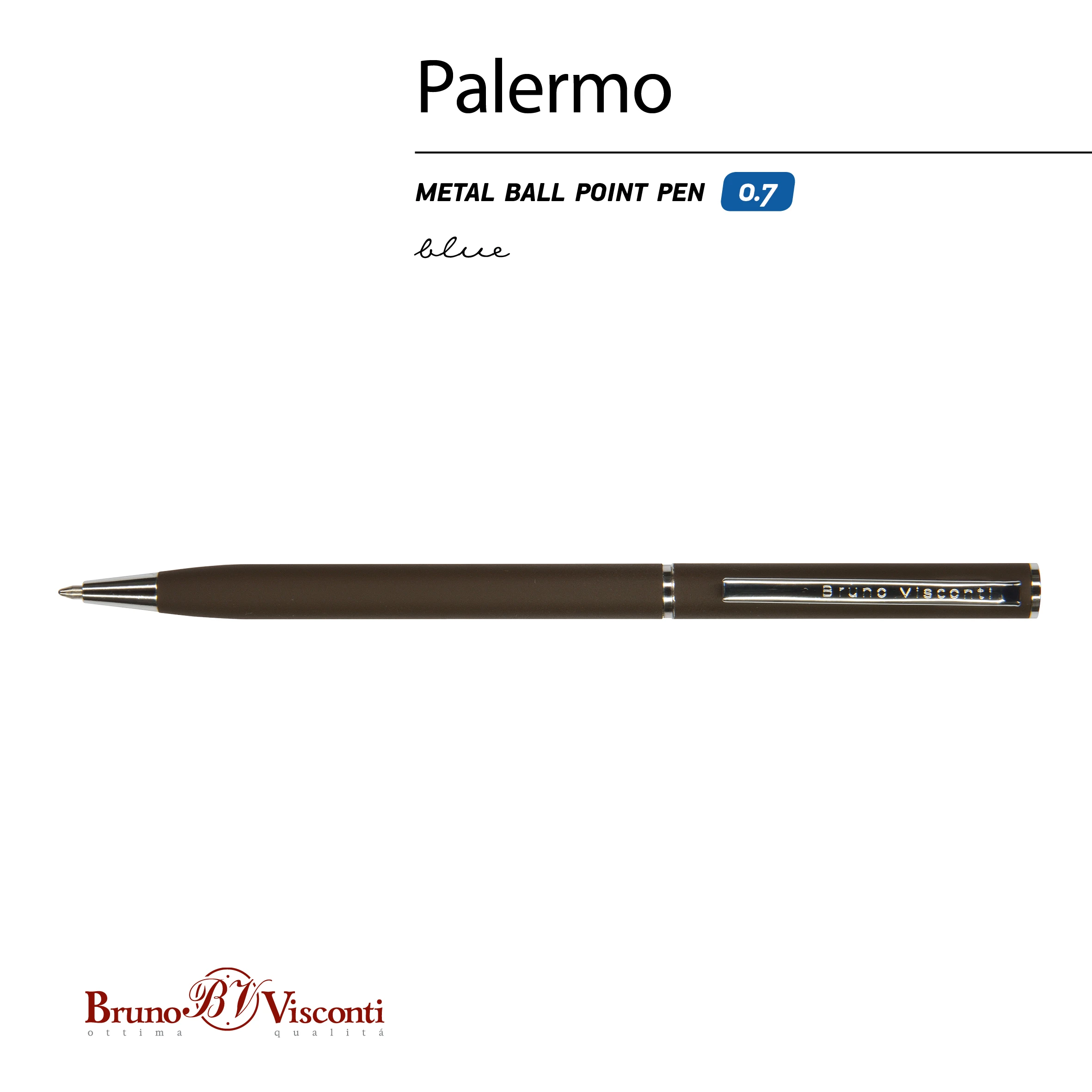РУЧКА "PALERMO" ШАРИКОВАЯ АВТОМАТИЧЕСКАЯ, КОРИЧНЕВЫЙ МЕТАЛЛИЧЕСКИЙ РУЧКА "PALERMO" ШАРИКОВАЯ АВТОМАТИЧЕСКАЯ, КОРИЧНЕВЫЙ МЕТАЛЛИЧЕСКИЙ