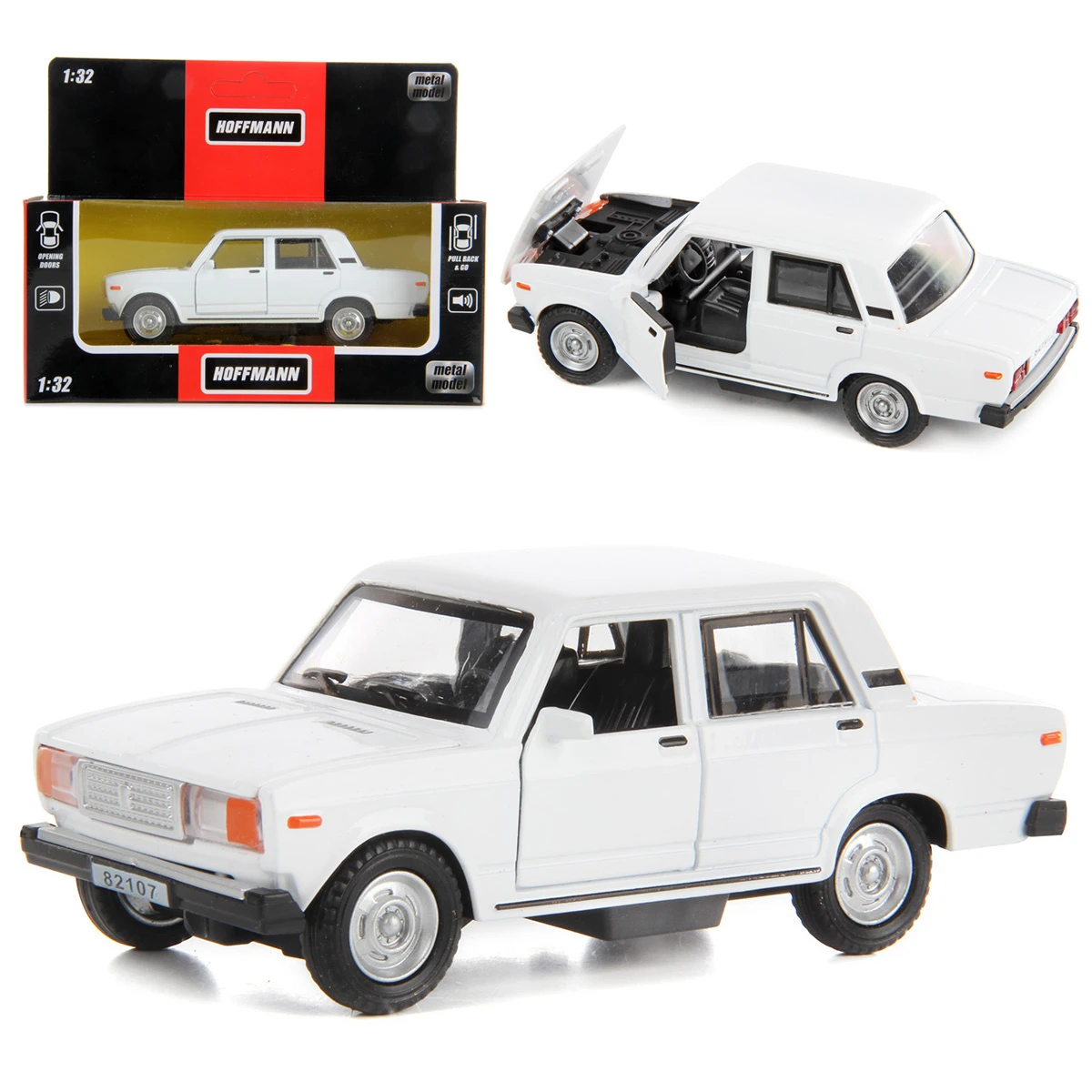 Машина металлическая РОССИЙСКИЙ АВТОПРОМ-7W 1:32, звук/свет, двери и капот Машина металлическая РОССИЙСКИЙ АВТОПРОМ-7W 1:32, звук/свет, двери и капот