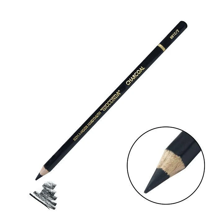 Уголь художественный искуственный в карандаше KOH-I-NOOR GIOCONDA 8810 НВ