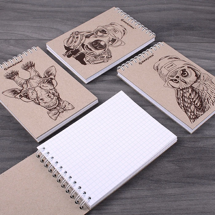 Блокнот 10*14см 80л крафт обложка на гребне