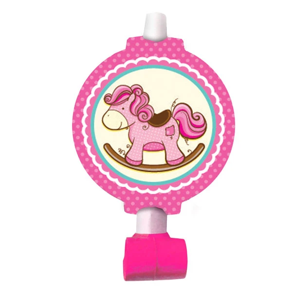 Язычокгудок Лошадка Малышка розовая 6 шт