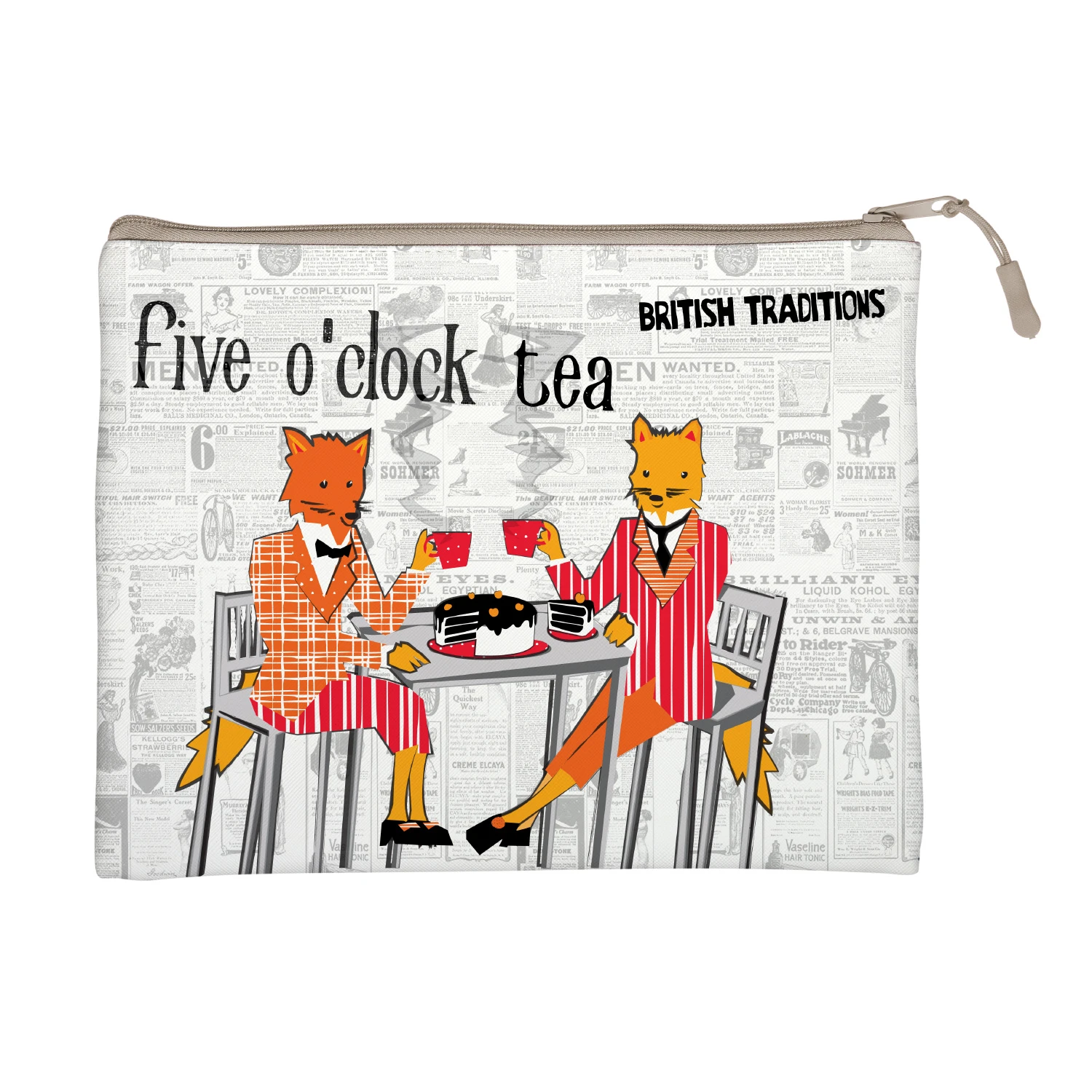 ПАПКА НА МОЛНИИ "FIVE O'CLOCK", , Ф.А5+. 26СМ х 20СМ