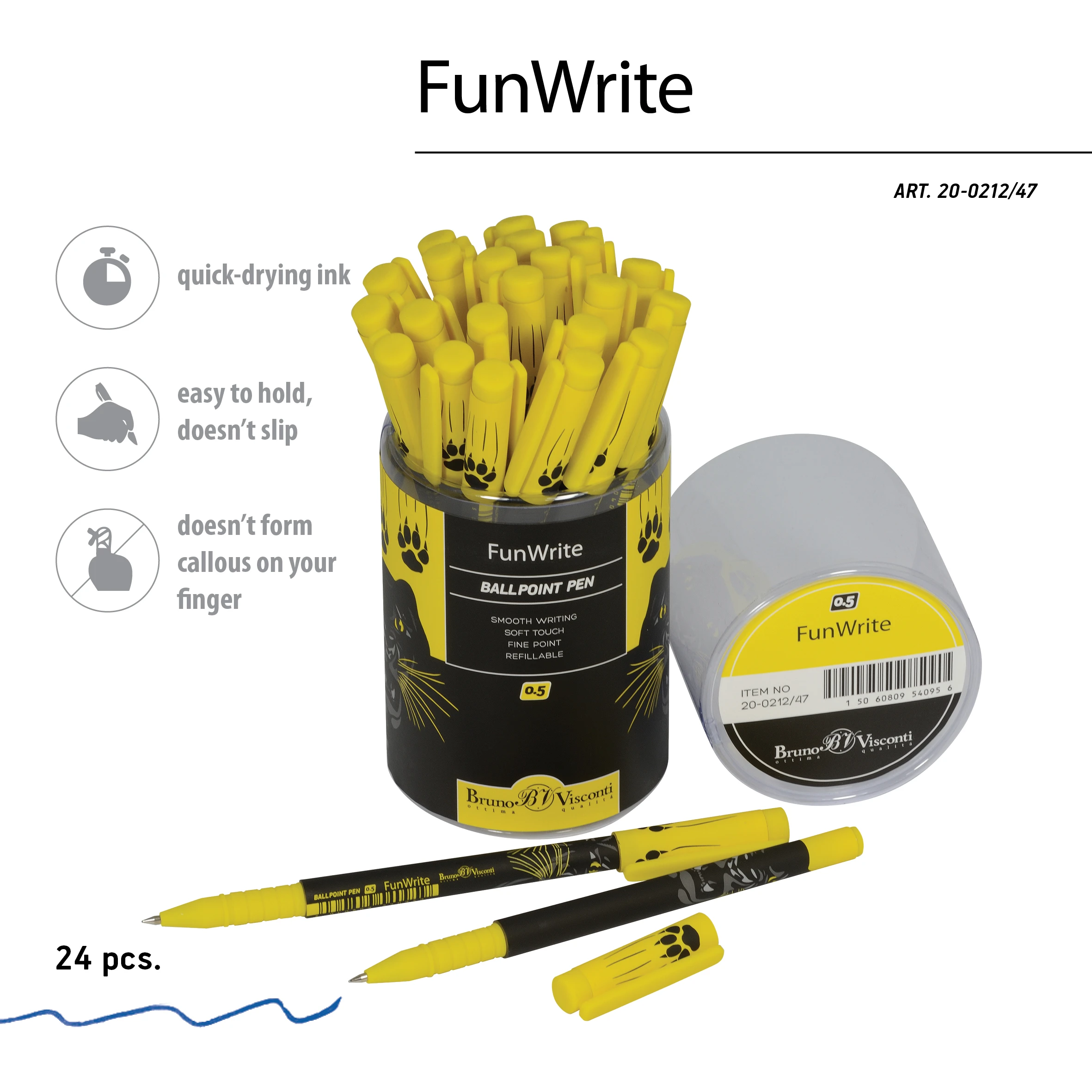 РУЧКА "FunWrite. Взгляд зверя. Пантера" ШАРИКОВАЯ 0.5 ММ, СИНЯЯ РУЧКА "FunWrite. Взгляд зверя. Пантера" ШАРИКОВАЯ 0.5 ММ, СИНЯЯ