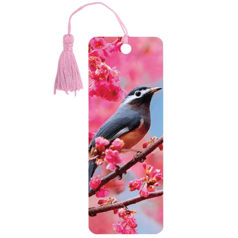 Закладка для книг 3D, BRAUBERG, объемная, "Птичка на ветке", с