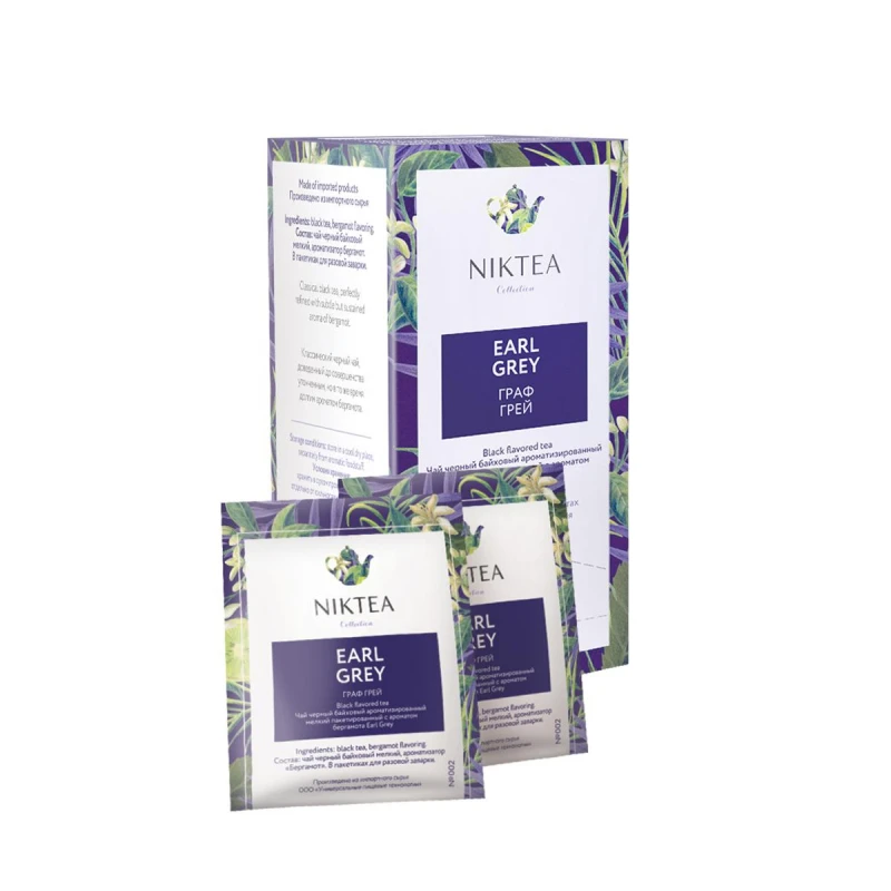 Чай Niktea черный Earl Grey с бергамотом, 25штх1,75г/уп