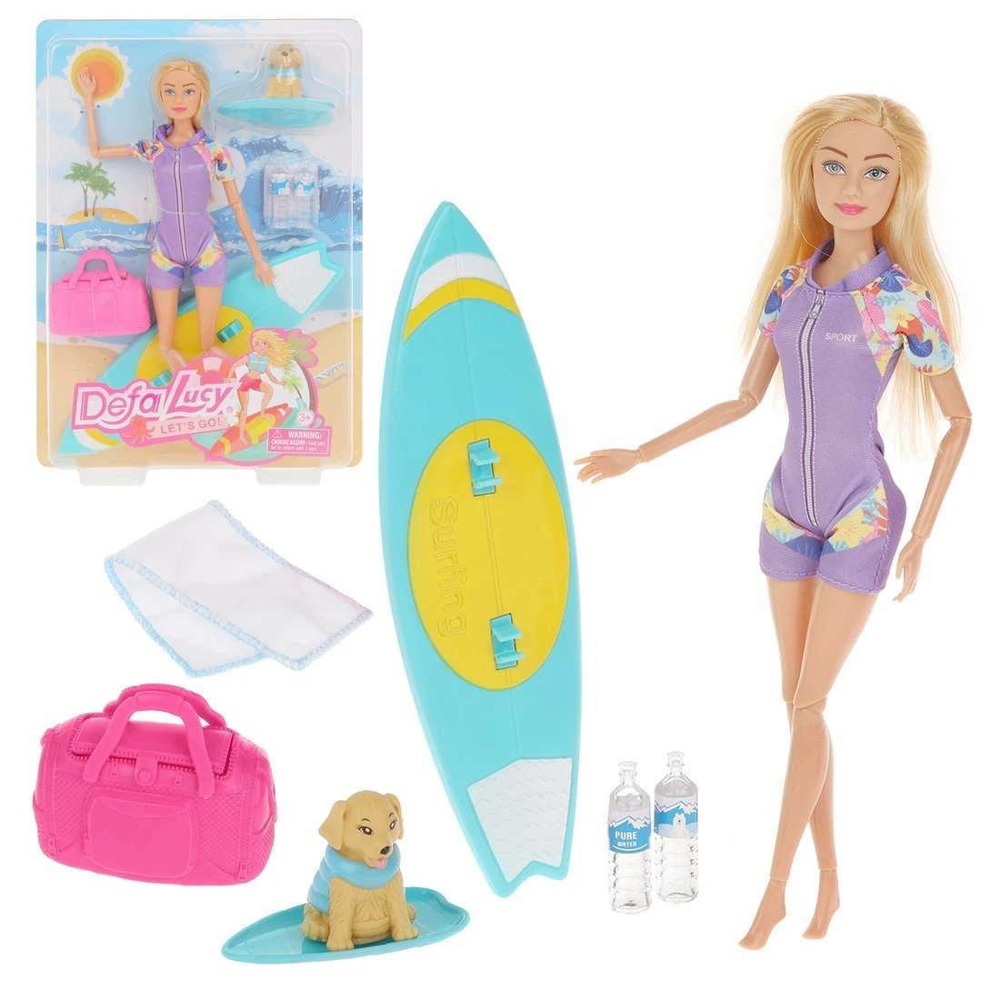 Игровой набор Defa Lucy "Пляжный отдых", в компл. кукла 29см, предм. Игровой набор Defa Lucy "Пляжный отдых", в компл. кукла 29см, предм.