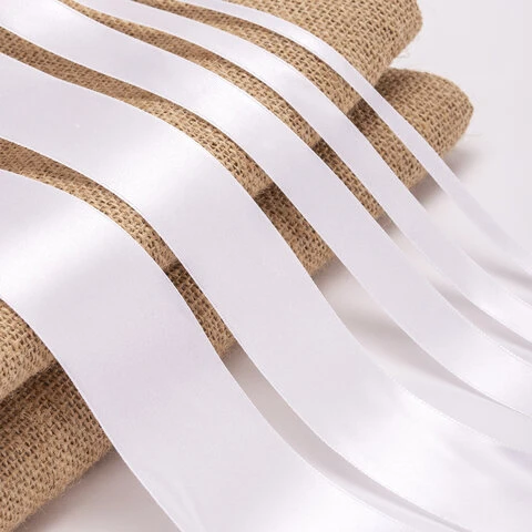 Лента атласная белая набор 5 штук по 23 м шириной 6/12/20/38/50 мм, BRAUBERG,