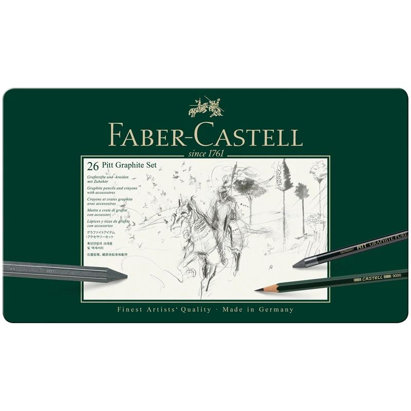 Набор карандашей ч/г Faber-Castell "Pitt Graphite", 26 предметов, Набор карандашей ч/г Faber-Castell "Pitt Graphite", 26 предметов,