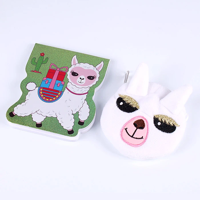 Набор канцелярский (блокнотА7, 48листов, монетница) Лама "Darvish" на