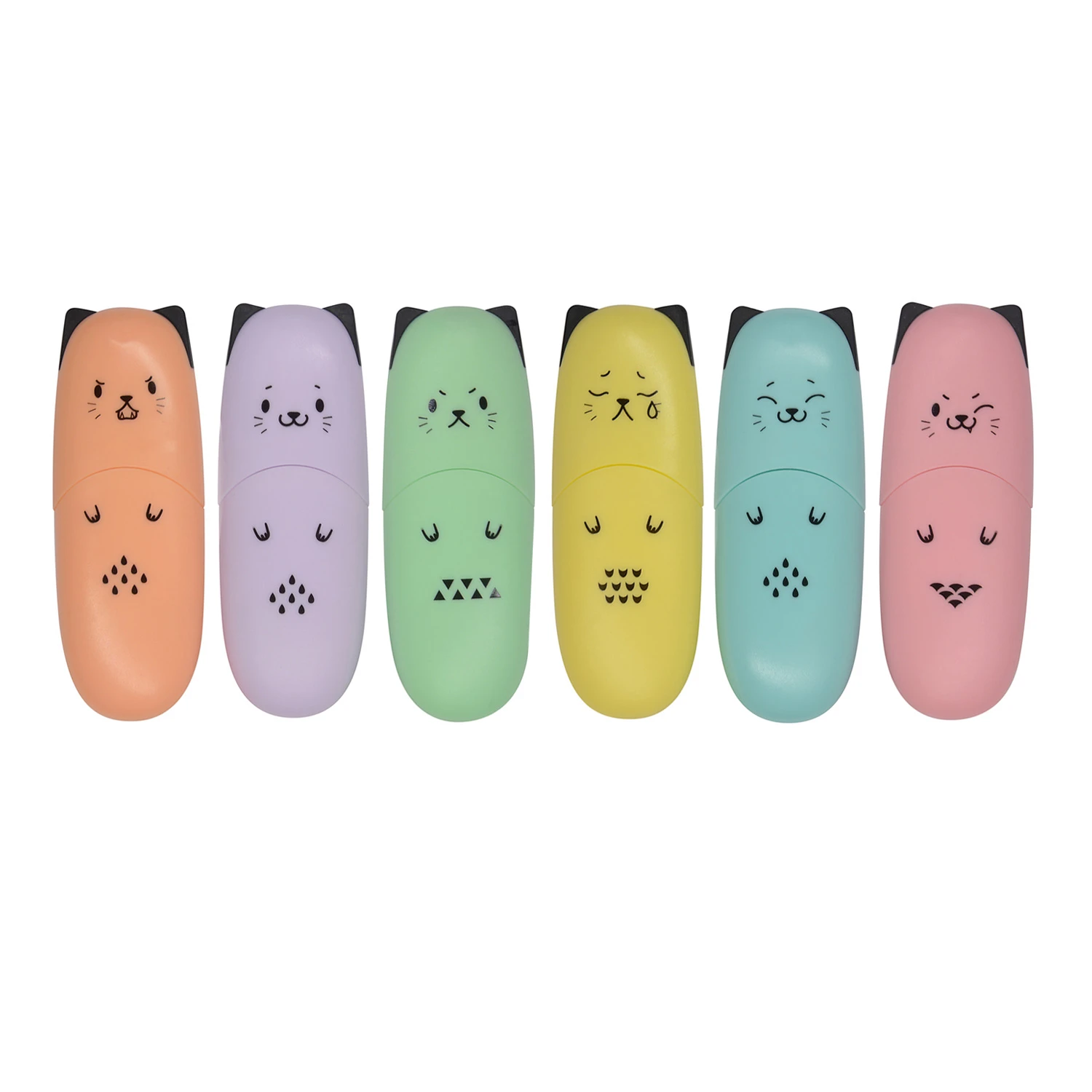 ТЕКСТОВЫДЕЛИТЕЛЬ "MEOW MARKER", 6 пастельных цветов