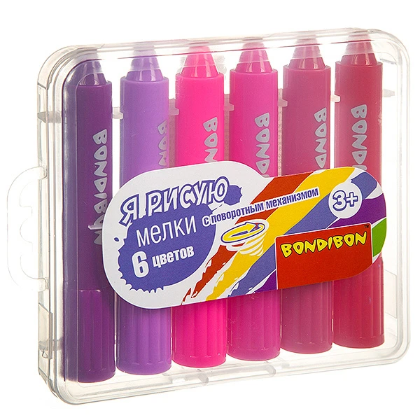 Набор мелков Bondibon 6 цветов в пластиковой коробочке, ВОХ 11х12,5 см. Набор мелков Bondibon 6 цветов в пластиковой коробочке, ВОХ 11х12,5 см.