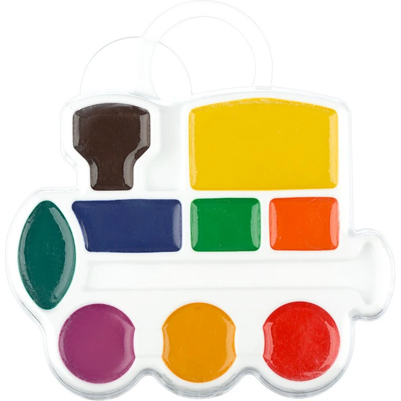 Краски акварельные Кроха Паровозик Луч 9 цв. без кист.,11С 683-08