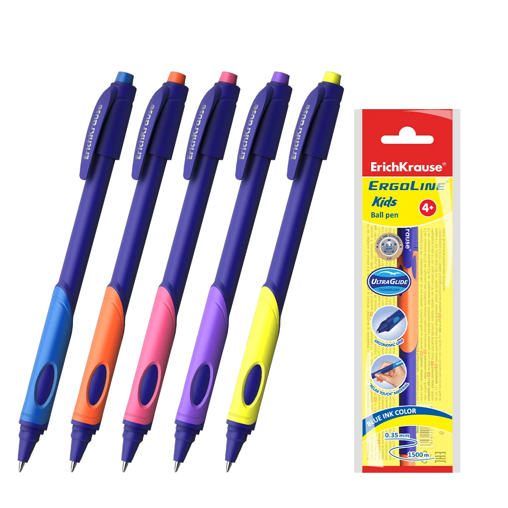Ручка шариковая ErichKrause® ErgoLine® Kids, Ultra Glide Technology, цвет чернил