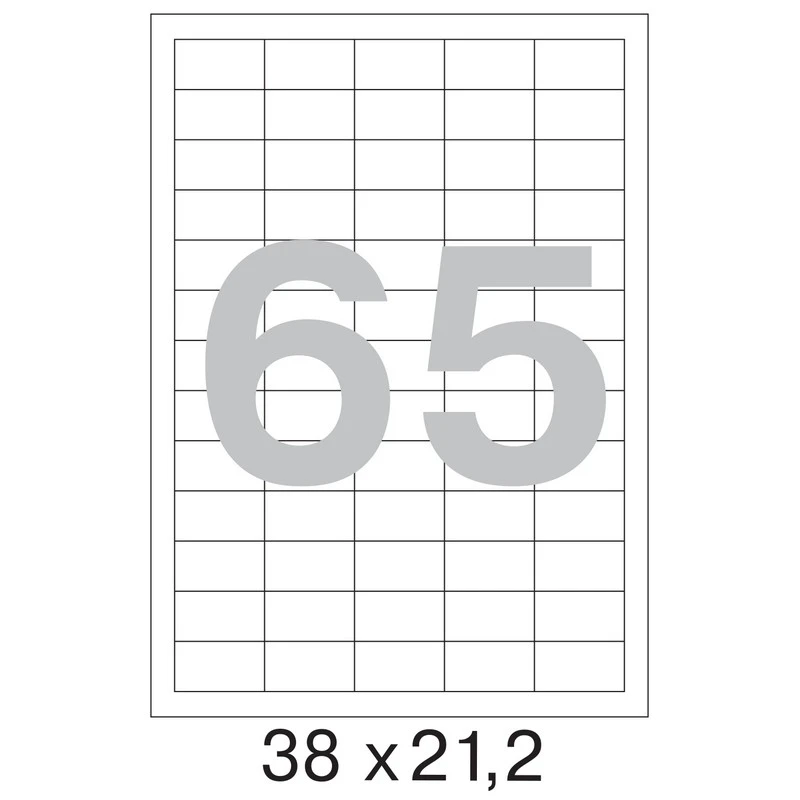 Этикетки самоклеящиеся Office Label 38х21,2 мм/65 шт. на листе А4 50 лис
