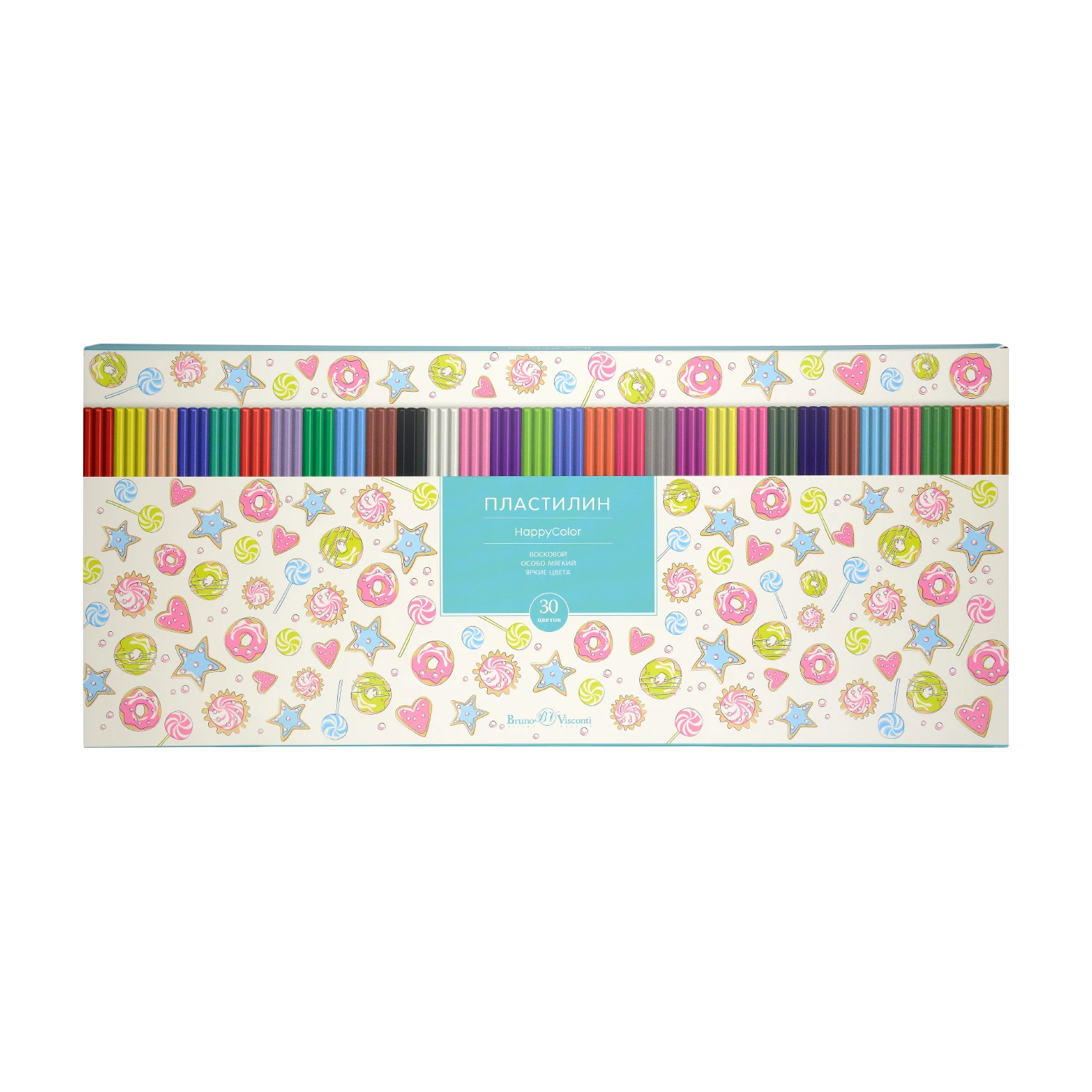 ПЛАСТИЛИН ВОСКОВОЙ "HappyColor", 30 ЦВ., 620 Г. В КОРОБКЕ-ПЕНАЛЕ С ПЛАСТИЛИН ВОСКОВОЙ "HappyColor", 30 ЦВ., 620 Г. В КОРОБКЕ-ПЕНАЛЕ С