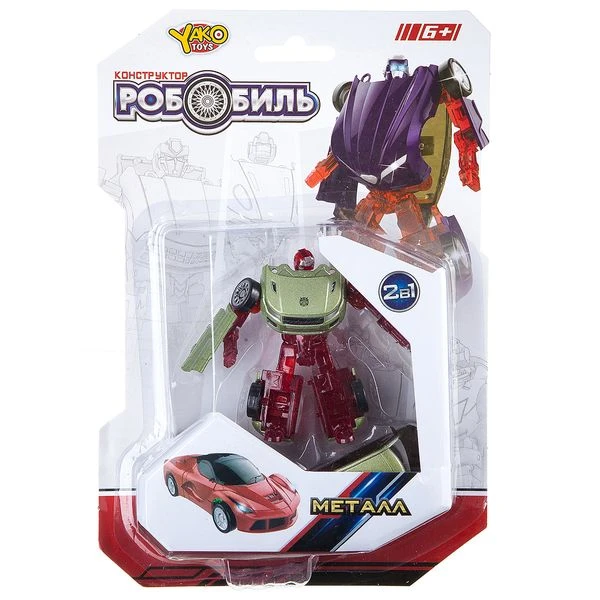 Трансформер РобоБиль метал., 2 в 1 машина - робот, CRD 15x23x4 см, 2 вида,