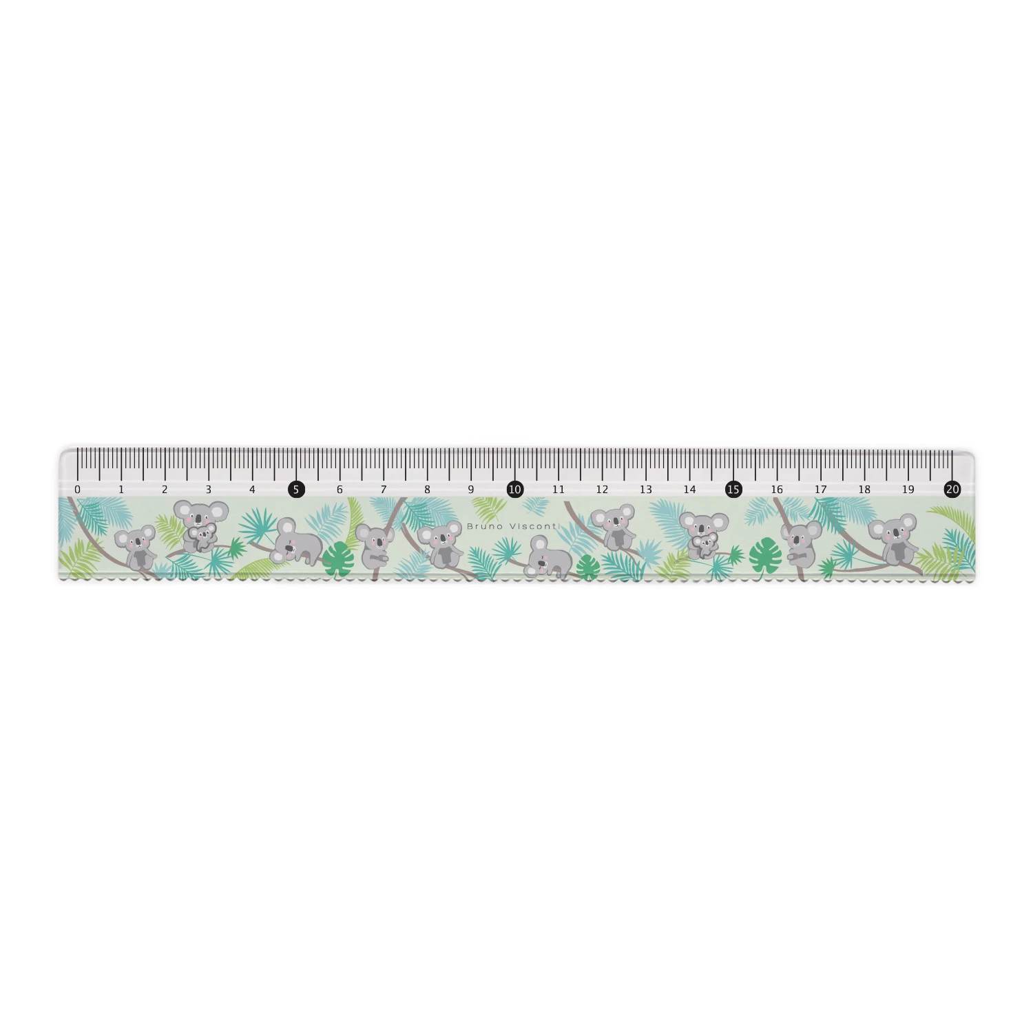 ЛИНЕЙКА ПЛАСТИКОВАЯ С ВОЛНИСТЫМ КРАЕМ "HappyGraphix. Sweet Animals.