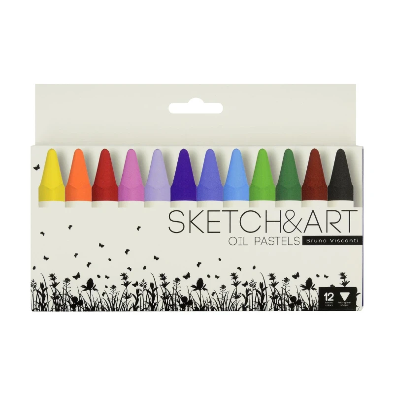 Пастель масляная SKETCH&ART мелки трехгранной формы 12цв 31-0006