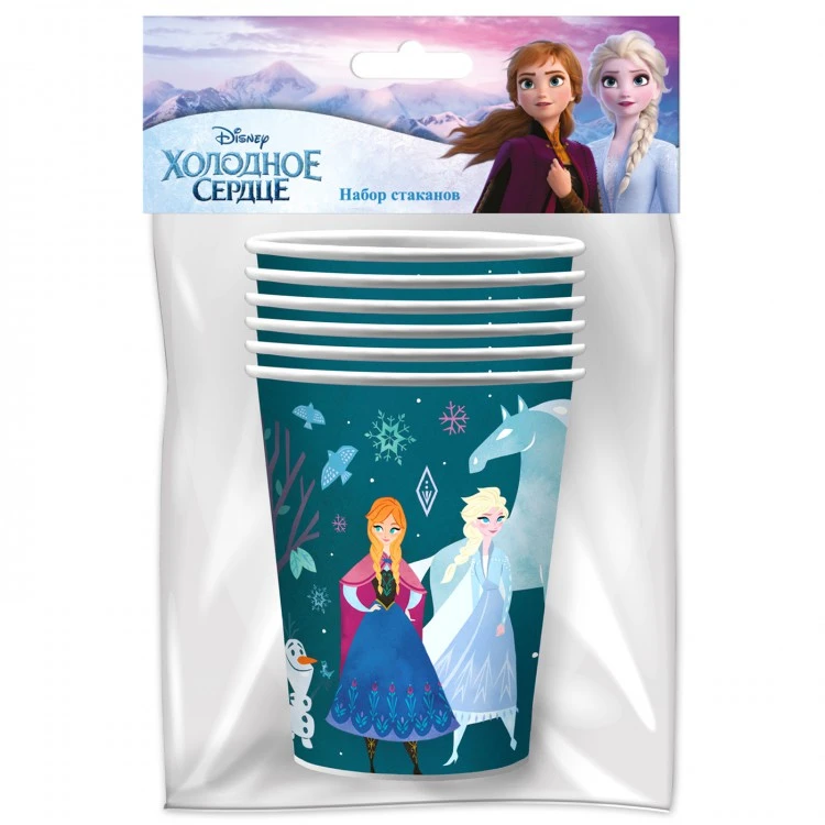 Frozen 2. Набор бумажных стаканов, Сканди, 6 шт*250 мл Frozen 2. Набор бумажных стаканов, Сканди, 6 шт*250 мл