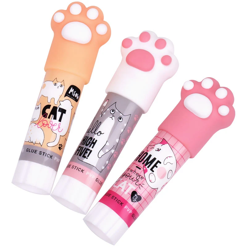 Клей-карандаш MeShu с топпером "Paw" ассорти, 8г., дисплей бокс, ПВП Клей-карандаш MeShu с топпером "Paw" ассорти, 8г., дисплей бокс, ПВП