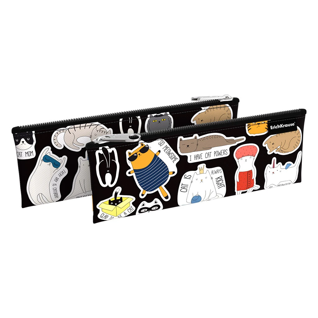 Пенал конверт ErichKrause® 220х90мм Funny Kittens Пенал конверт ErichKrause® 220х90мм Funny Kittens