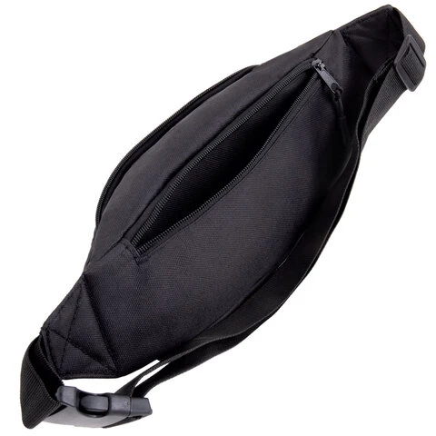 Сумка на пояс BRAUBERG RIO, два отделения, черная, 38х12х8см, 270822