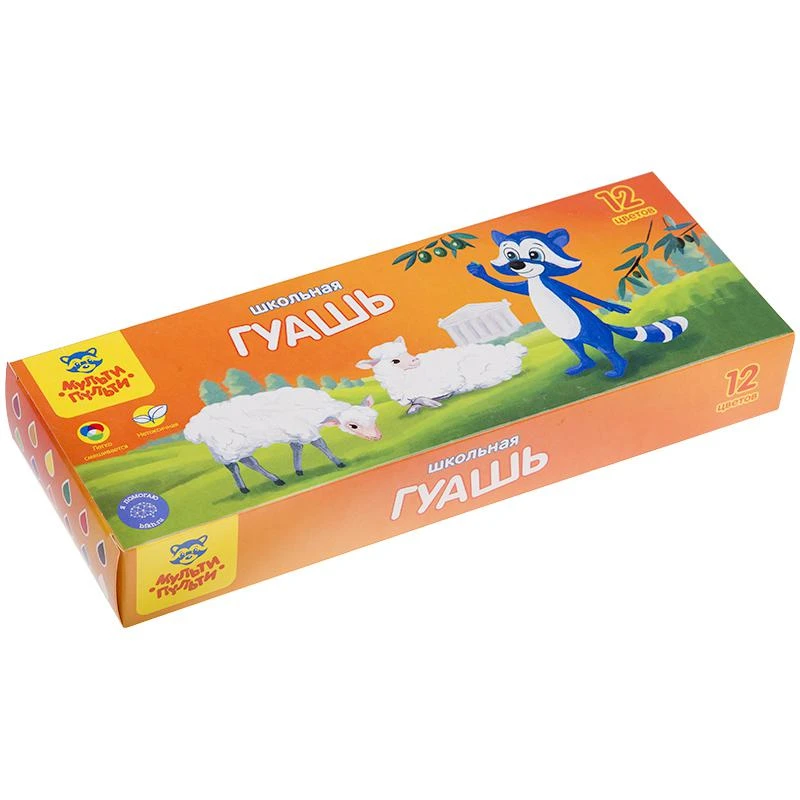 Гуашь "Енот в Греции" 12 цветов, 17,5мл. ГК_10271 Гуашь "Енот в Греции" 12 цветов, 17,5мл. ГК_10271