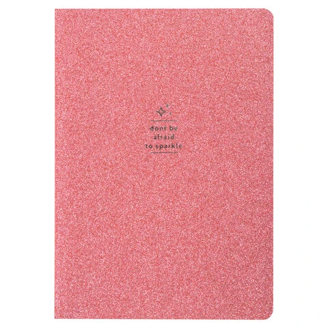 Тетрадь 48 л. в точку обложка кожзам с блестками, сшивка, A5 (147х210мм),