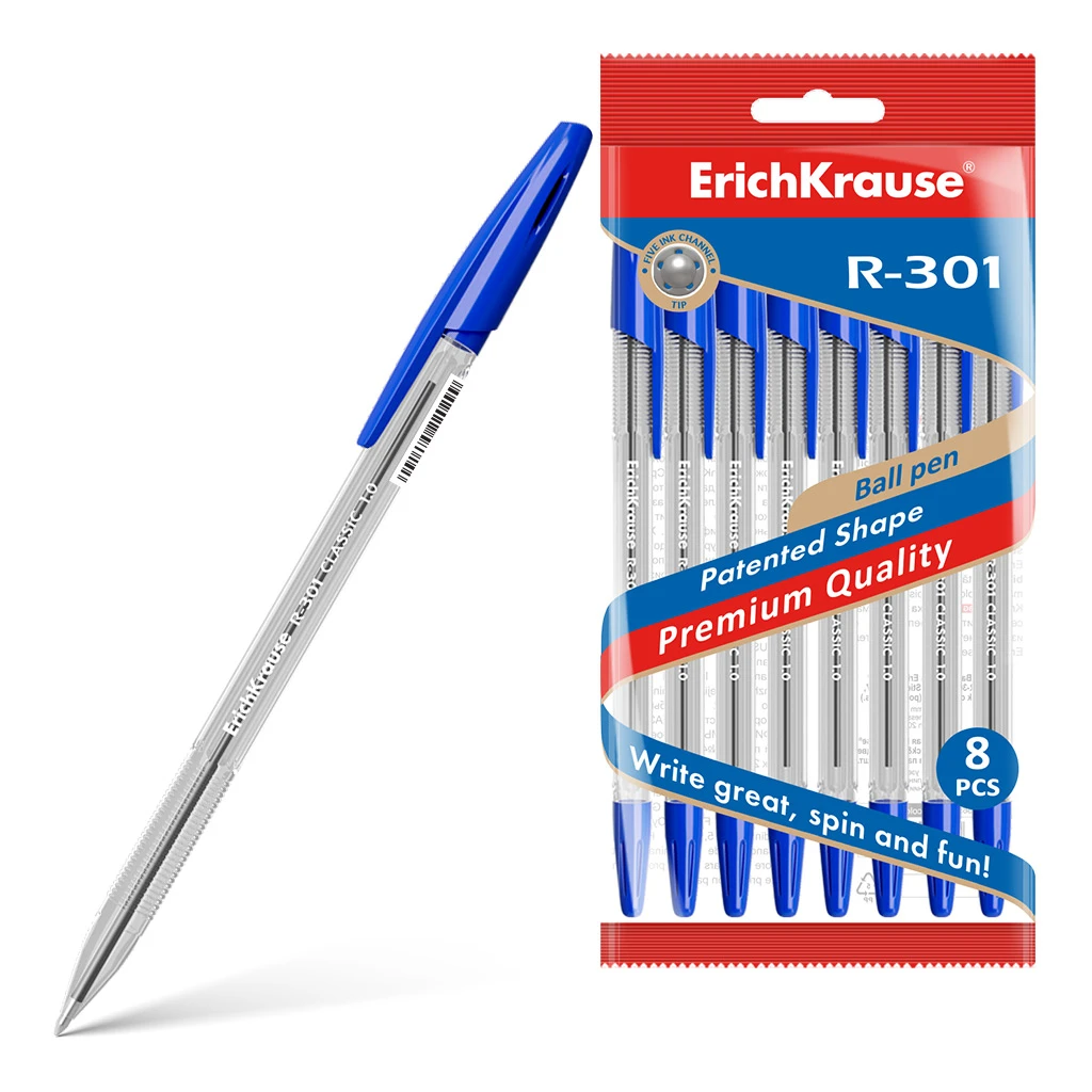 Ручка шариковая Erich Krause® R-301 Classic Stick 1.0, цвет чернил синий Ручка шариковая Erich Krause® R-301 Classic Stick 1.0, цвет чернил синий