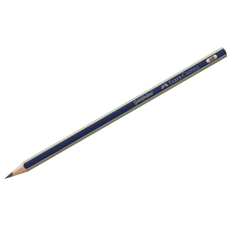 Карандаш ч/г Faber-Castell "Goldfaber 1221" 6B, заточенный. 112506