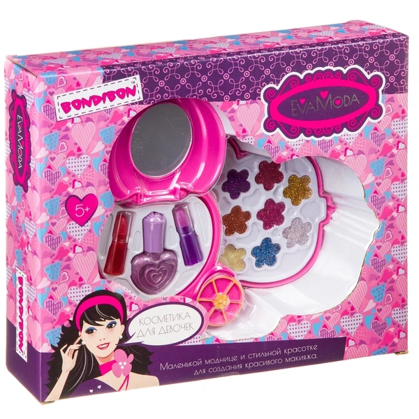 Набор детской декоративной косметики Bondibon Eva Moda, BOX 27,5х23х5,8 см, Набор детской декоративной косметики Bondibon Eva Moda, BOX 27,5х23х5,8 см,