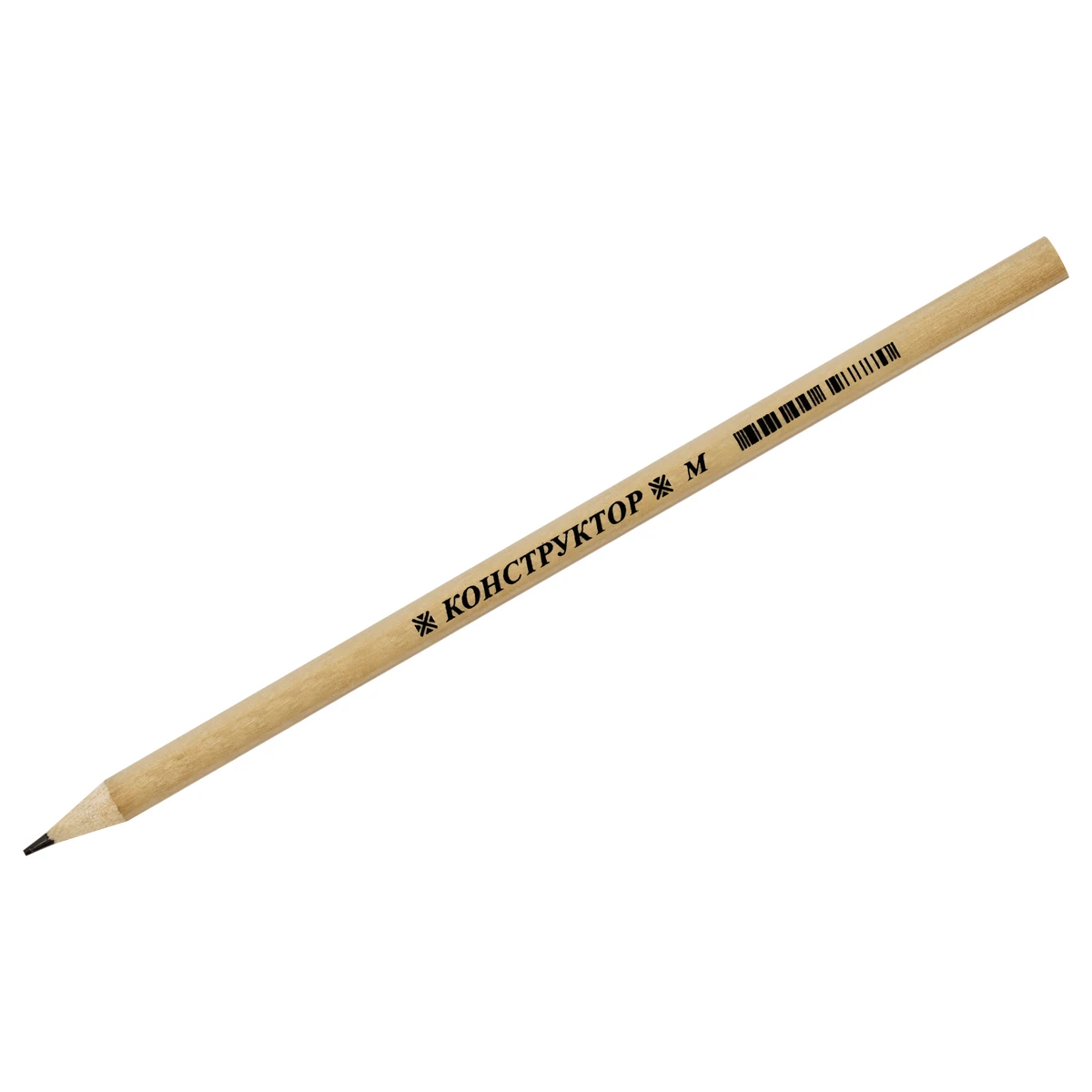 Карандаш чернографитный Красин "Конструктор" М (B) круглый, заточен.,