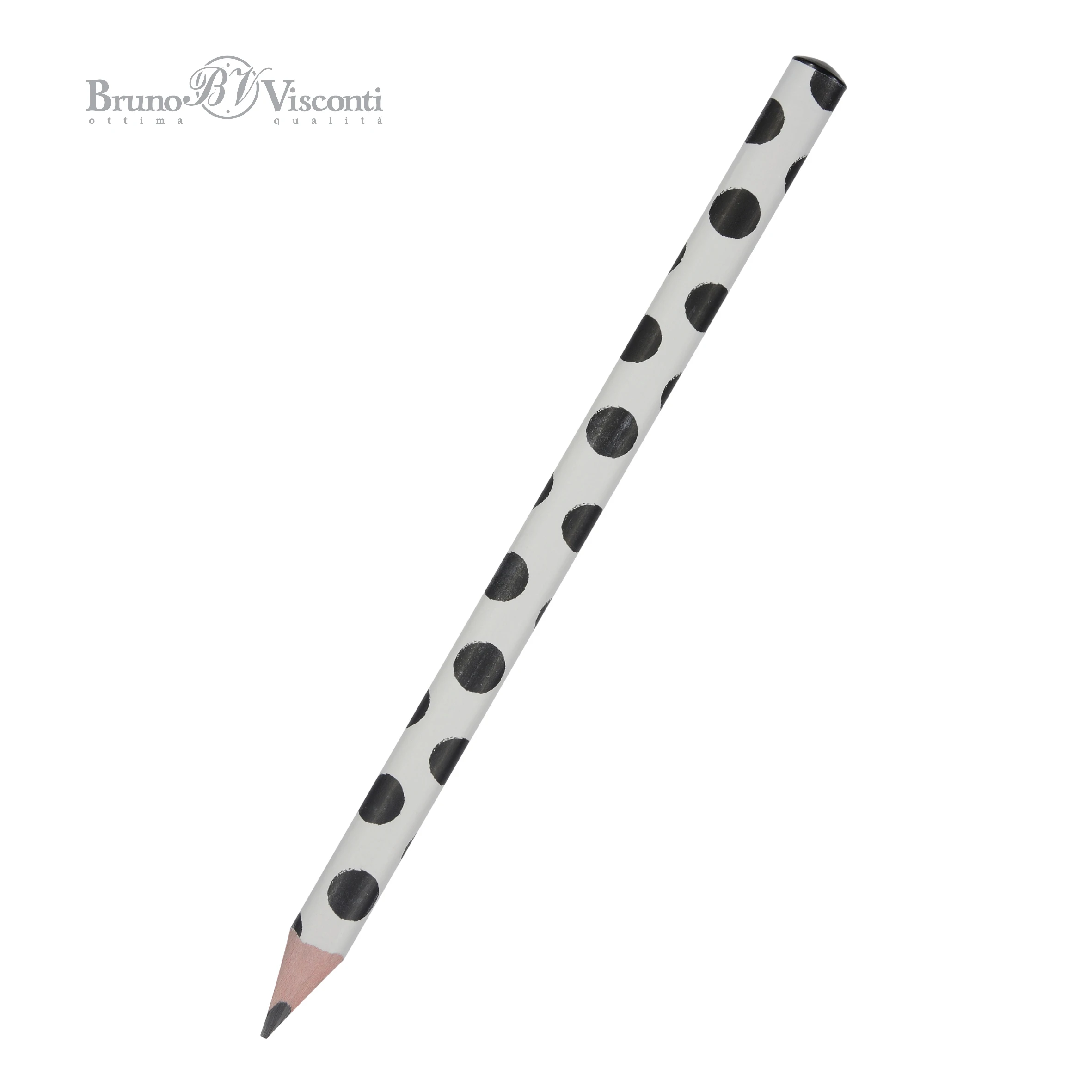 КАРАНДАШ ЧЕРНОГРАФИТОВЫЙ "HappyGraphix Jumbo. Black polka dots" 4В, КАРАНДАШ ЧЕРНОГРАФИТОВЫЙ "HappyGraphix Jumbo. Black polka dots" 4В,