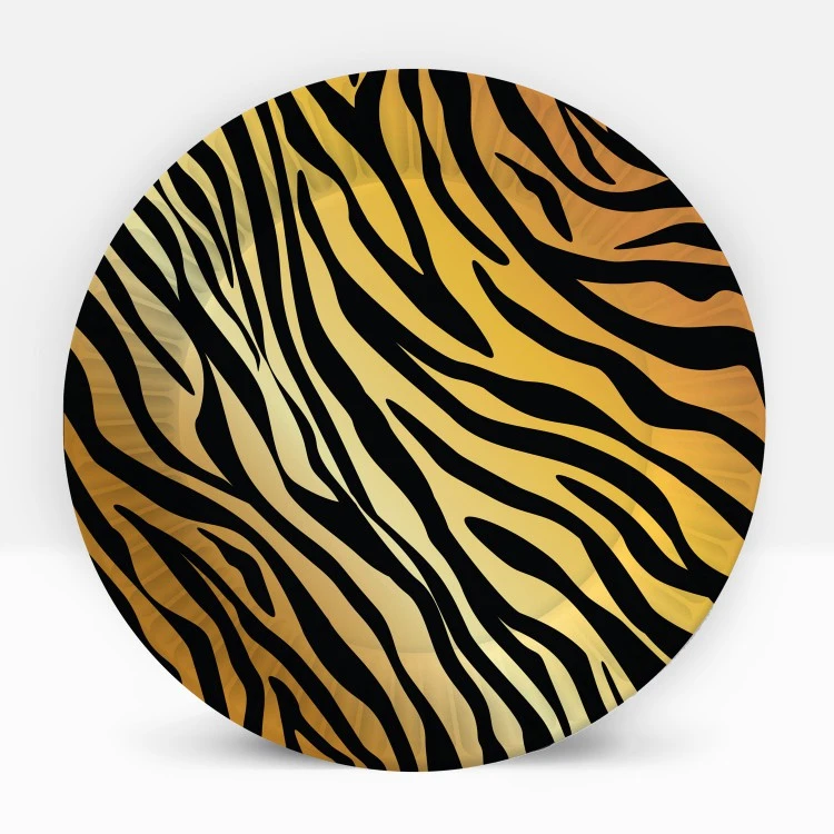 Набор бумажных тарелок Тигр - 5, 6 штук, d=180 мм