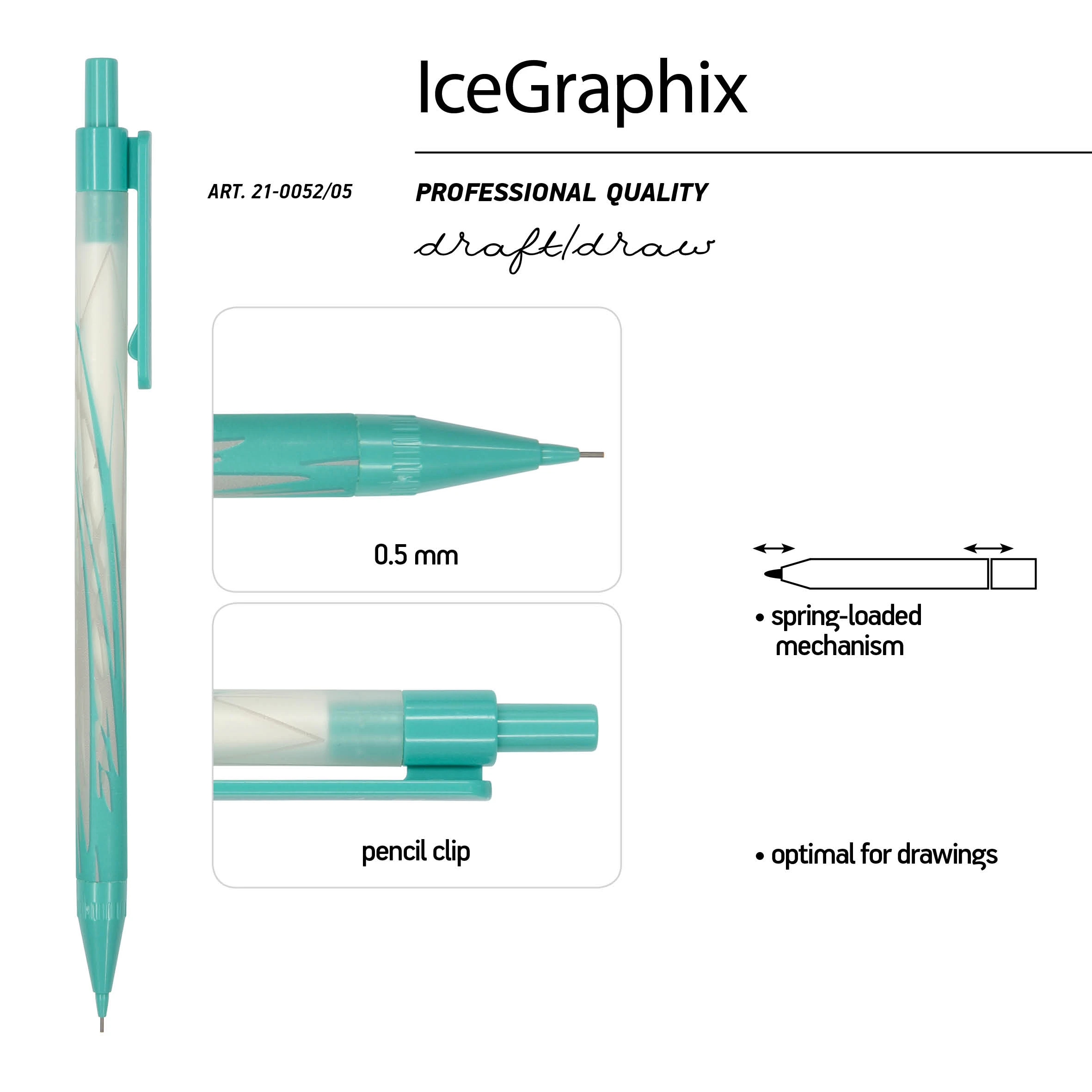 КАРАНДАШ МЕХАНИЧЕСКИЙ "IceGraphix. Трава" 0,5 ММ КАРАНДАШ МЕХАНИЧЕСКИЙ "IceGraphix. Трава" 0,5 ММ