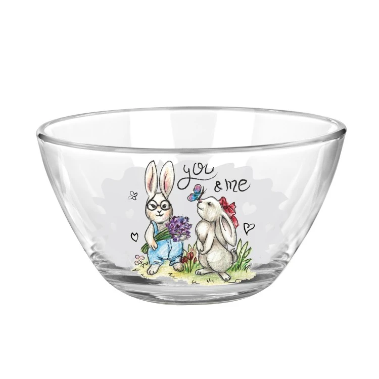 Салатник "Кроль-Вилль", Любовь в сердце, 11 см, стекло Салатник "Кроль-Вилль", Любовь в сердце, 11 см, стекло