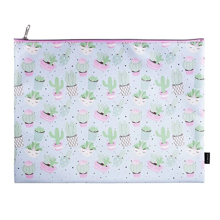 Папка 1 отделение А4 SENSITIVE CACTUS 330х260 мм молния ПВХ Папка 1 отделение А4 SENSITIVE CACTUS 330х260 мм молния ПВХ