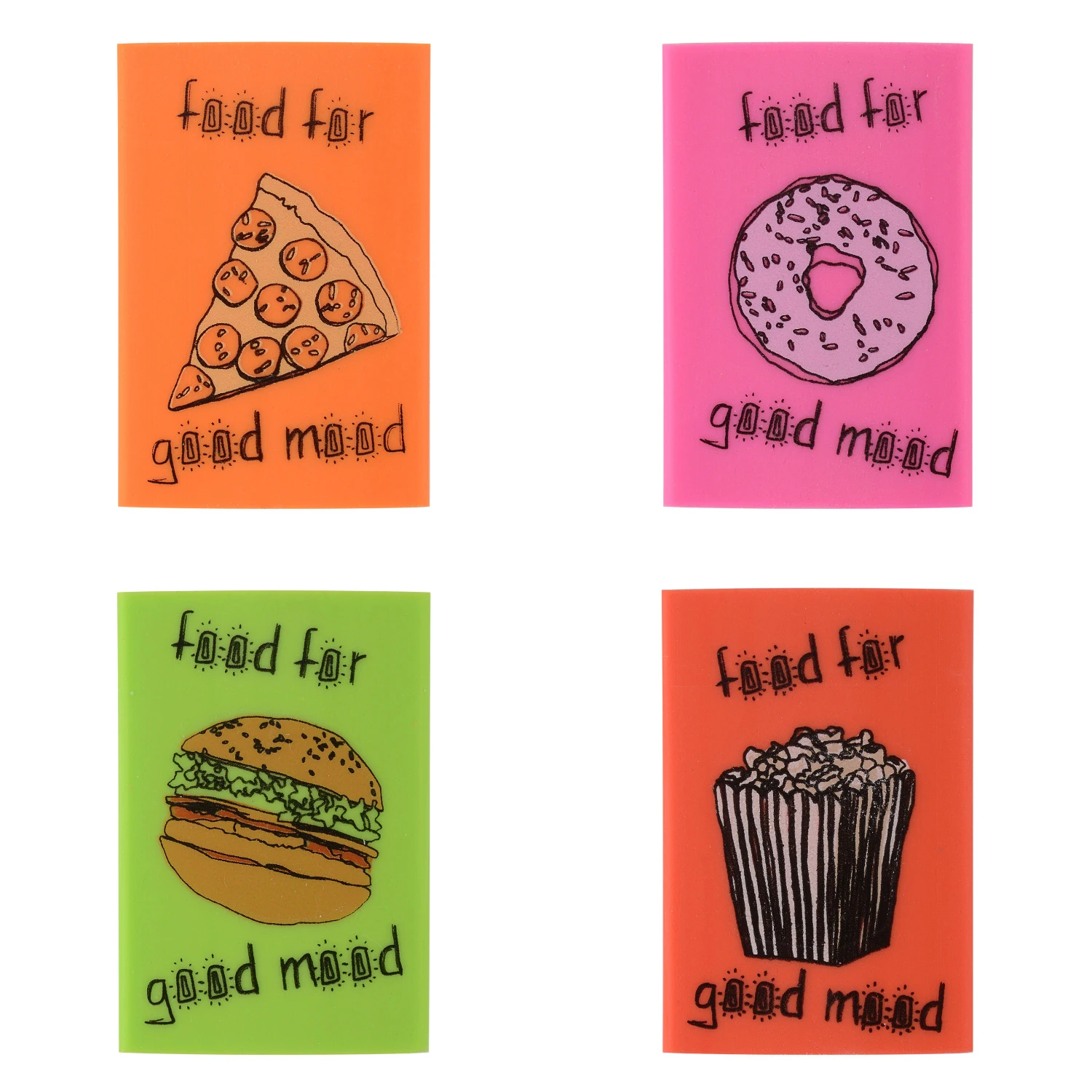 ЛАСТИК "HappyGraphix. Fastfood", 4 цвета ЛАСТИК "HappyGraphix. Fastfood", 4 цвета