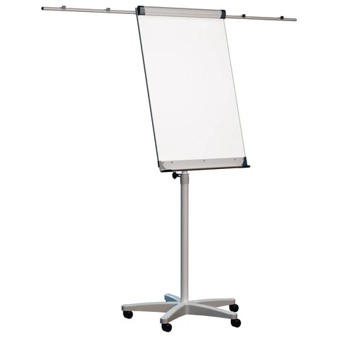 Доска-флипчарт магнитно-маркерная 70х100 см, передвижная, держатели для бумаги, Доска-флипчарт магнитно-маркерная 70х100 см, передвижная, держатели для бумаги,